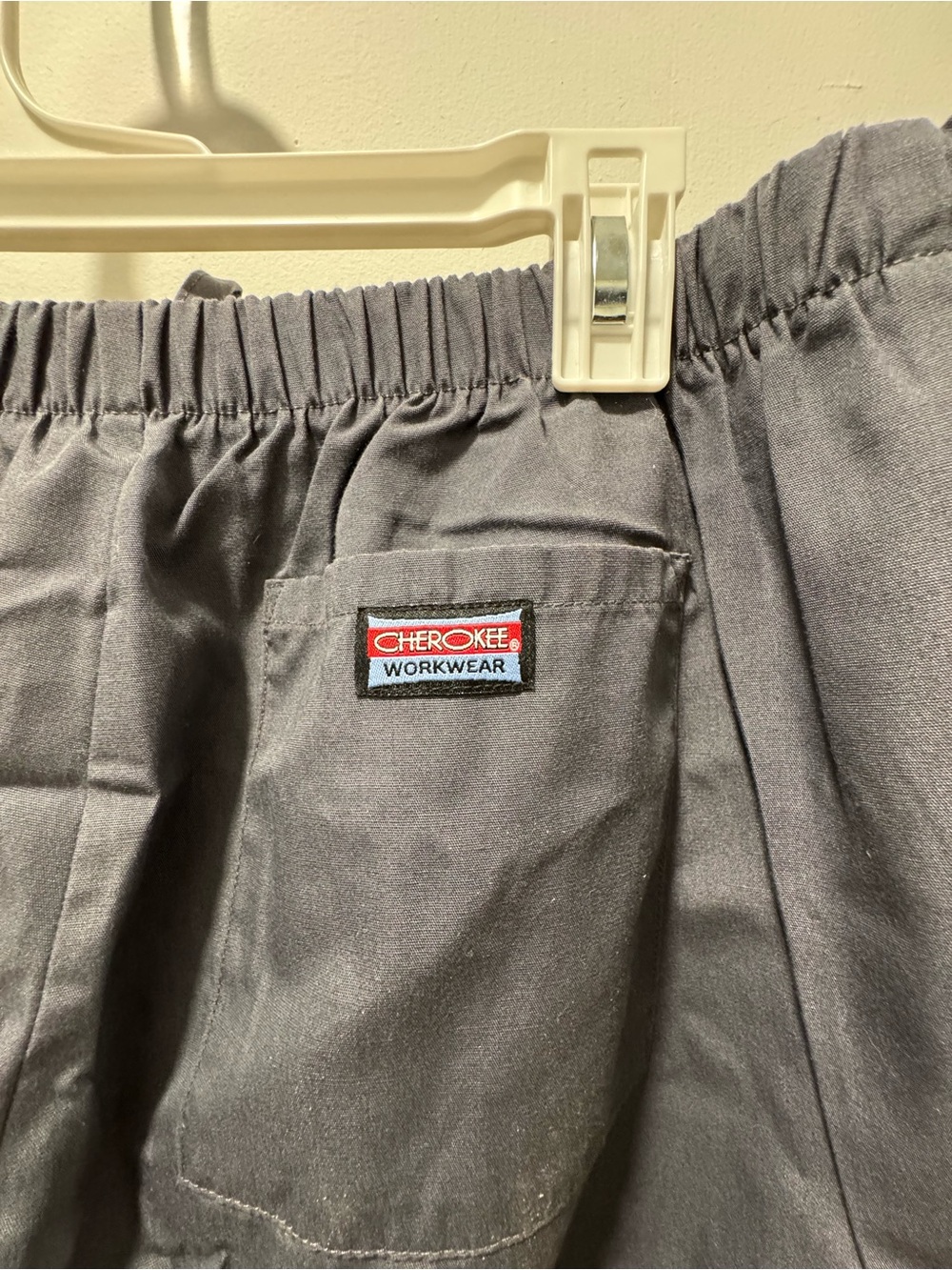 Cherokee Gray scrub pants with Patch Pocket